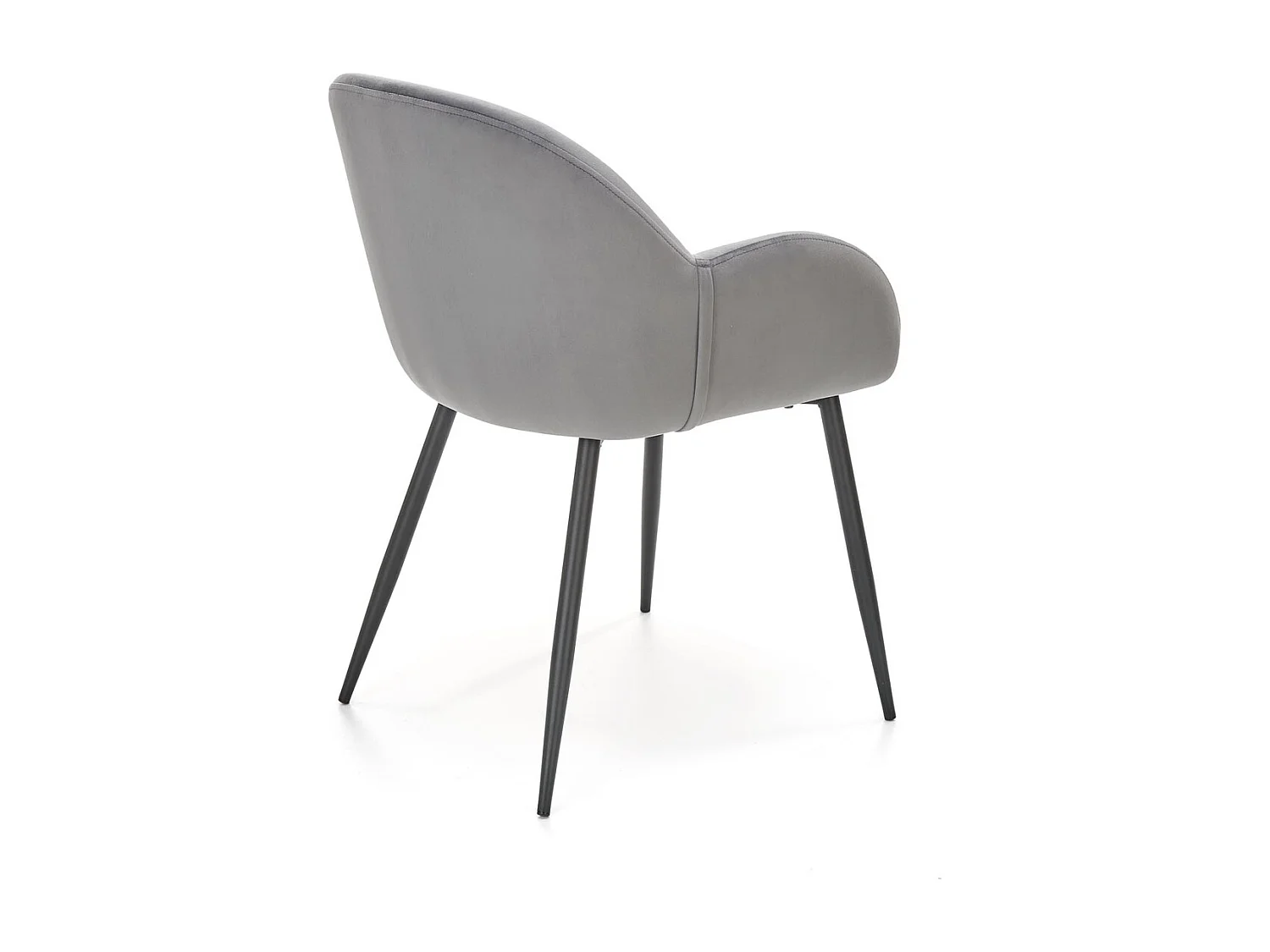 Chaise K480/Tissu Velours/Gris