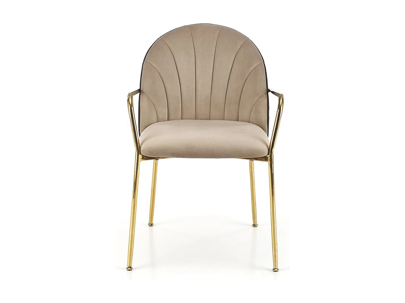 Sedia K500/Tessuto Velluto/Beige&Oro
