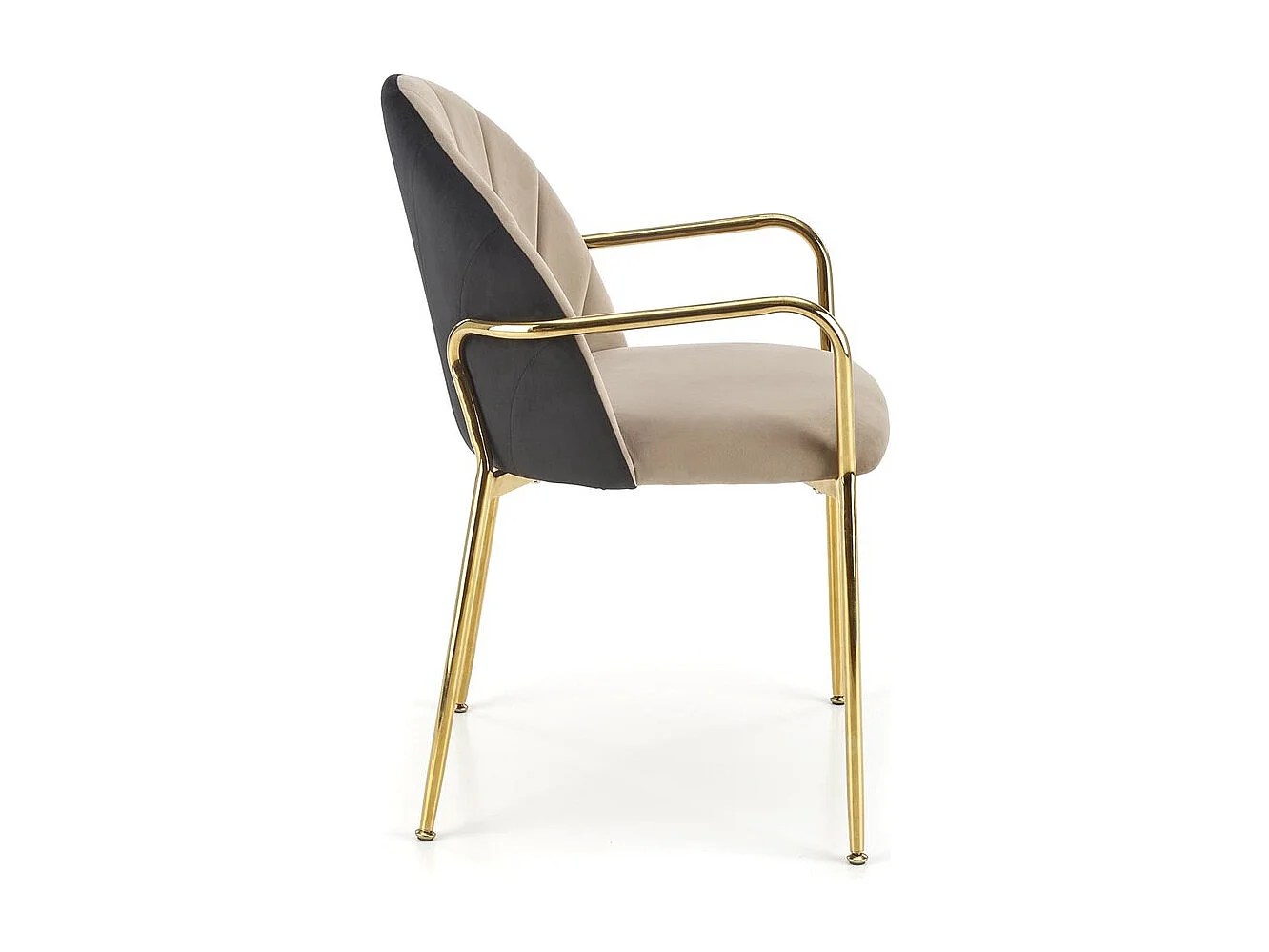 Sedia K500/Tessuto Velluto/Beige&Oro