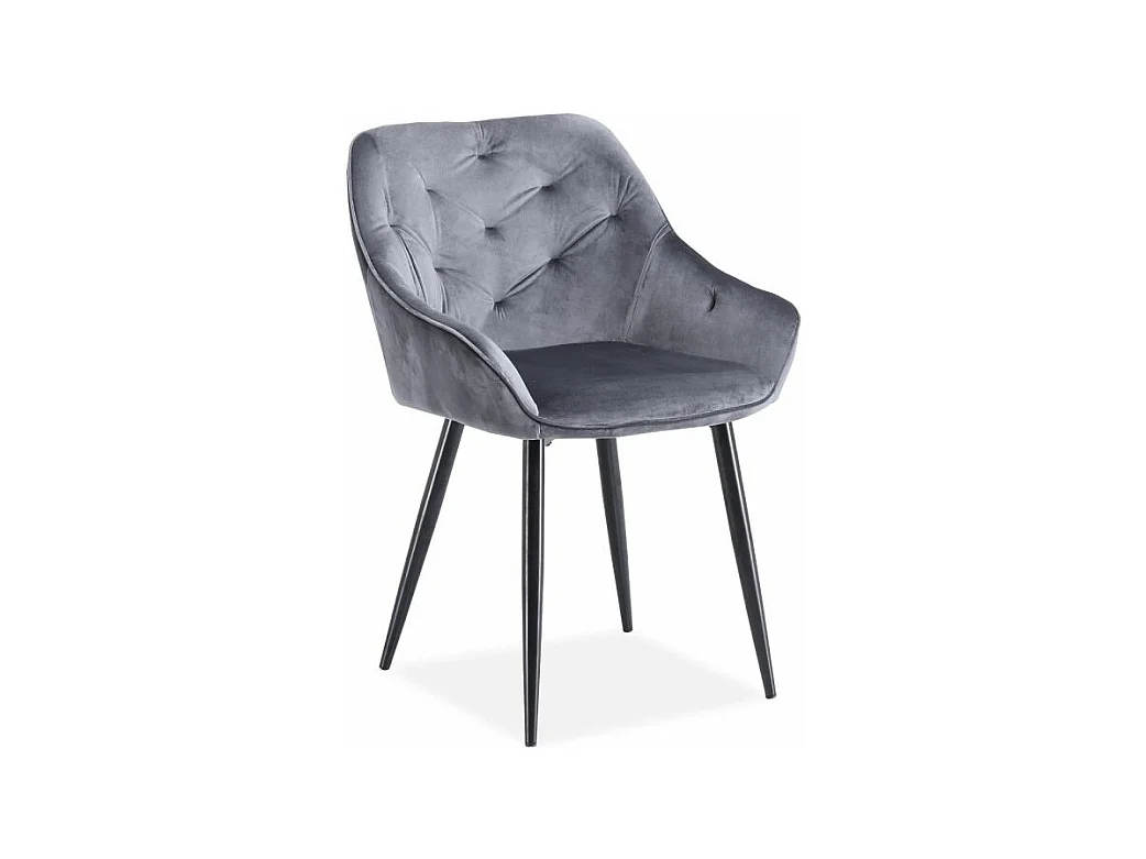Krzesło tapicerowane K487 VELVET szare