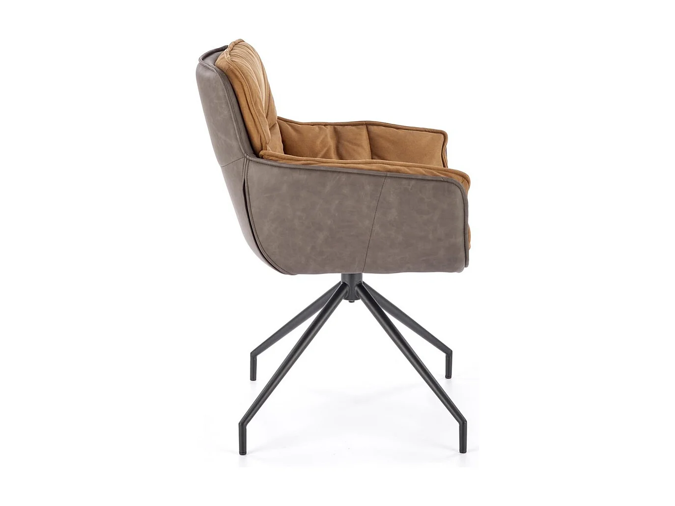 Chaise K523/Faux cuir/Marron