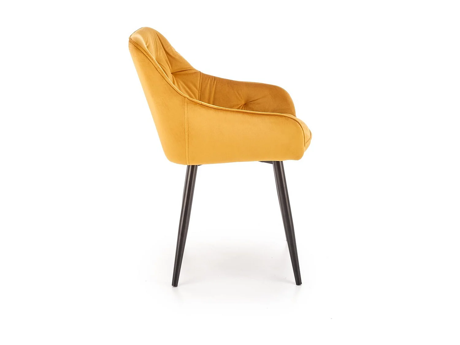 Sedia K487 /Tessuto-Velluto/Giallo