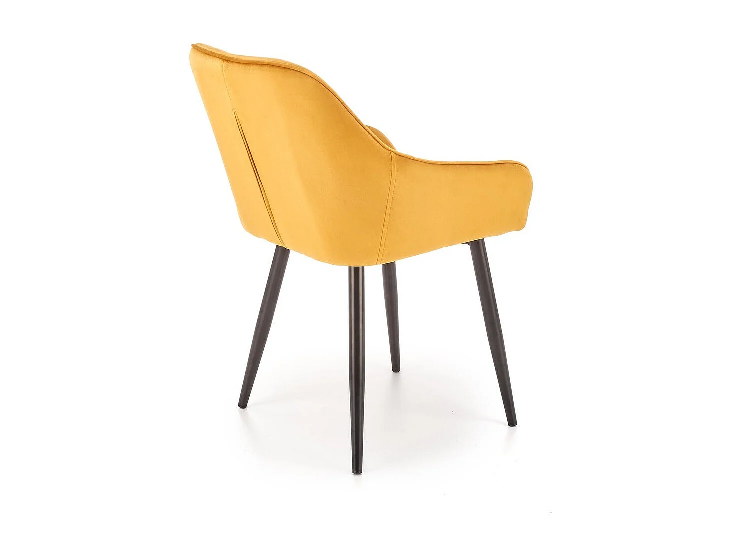 Sedia K487 /Tessuto-Velluto/Giallo