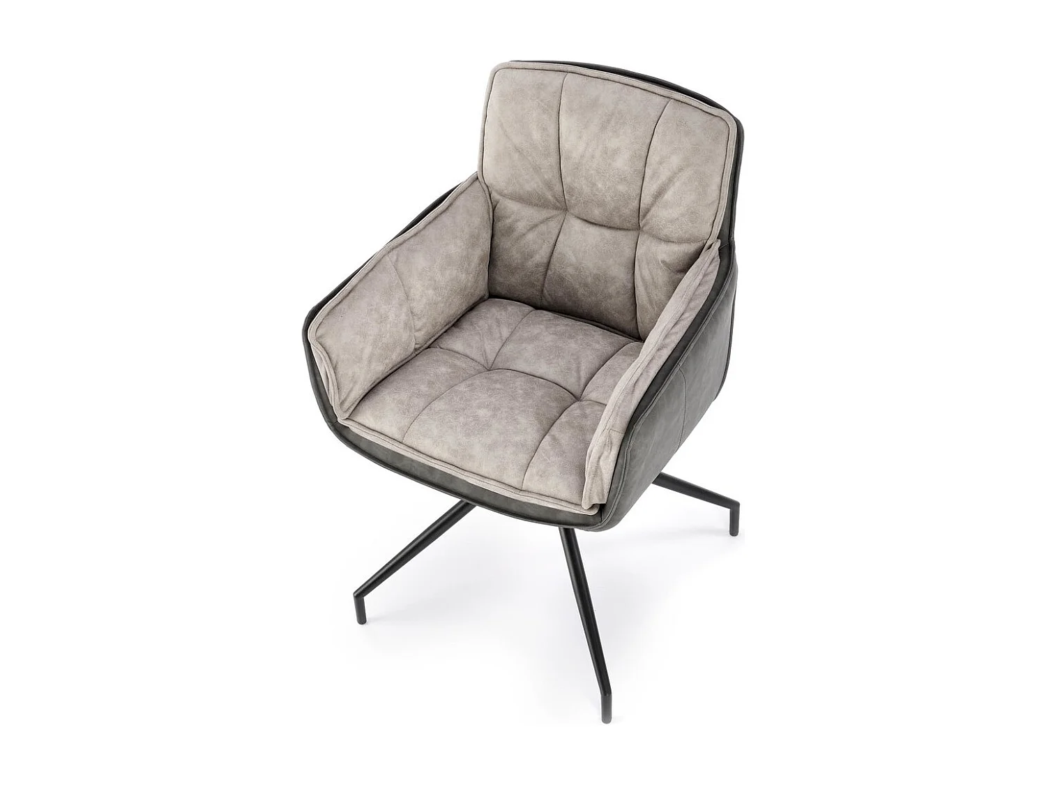 Chaise K523/Faux cuir/Gris