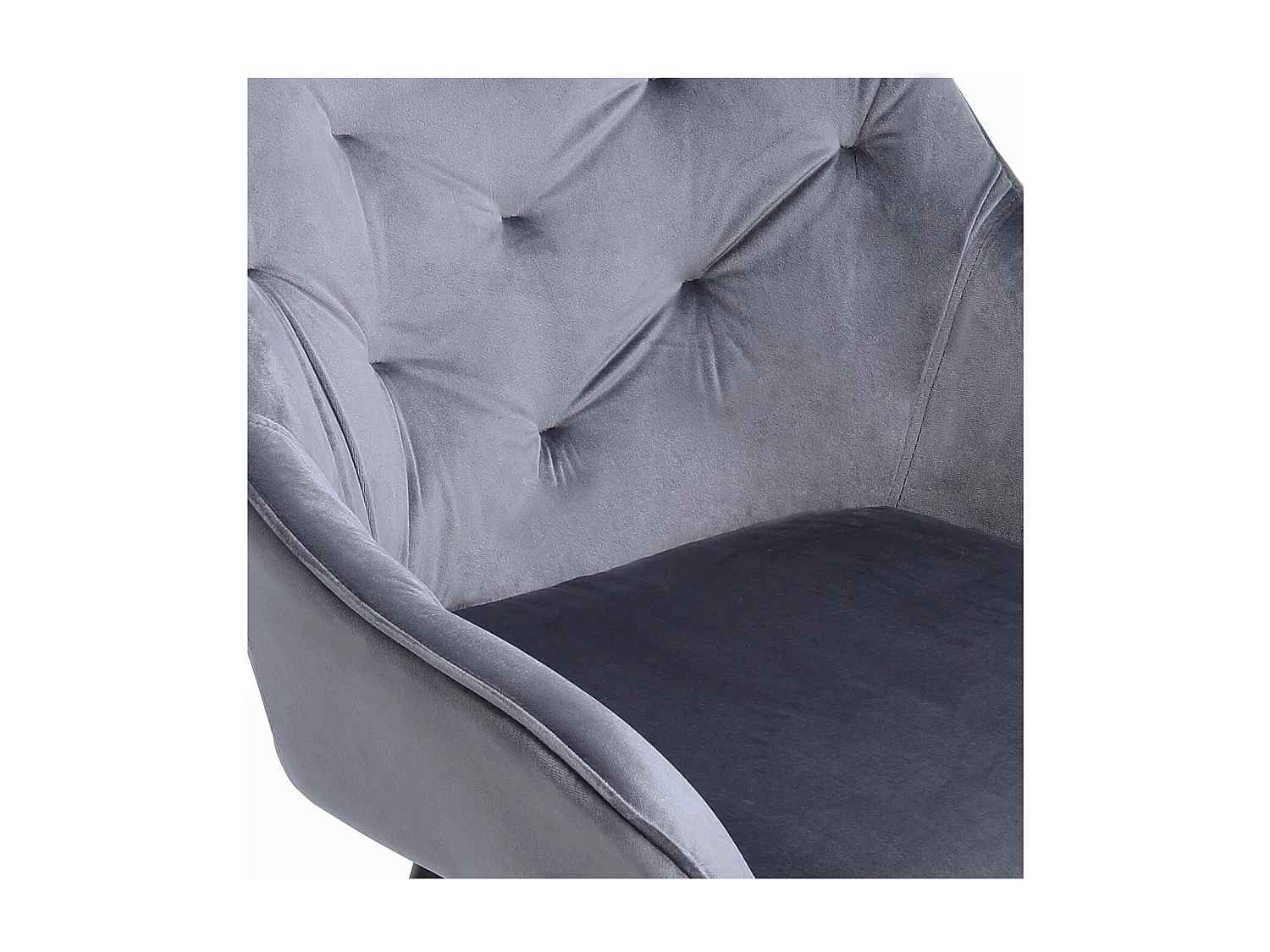 Chaise K487/Tissu-Vellours/Gris