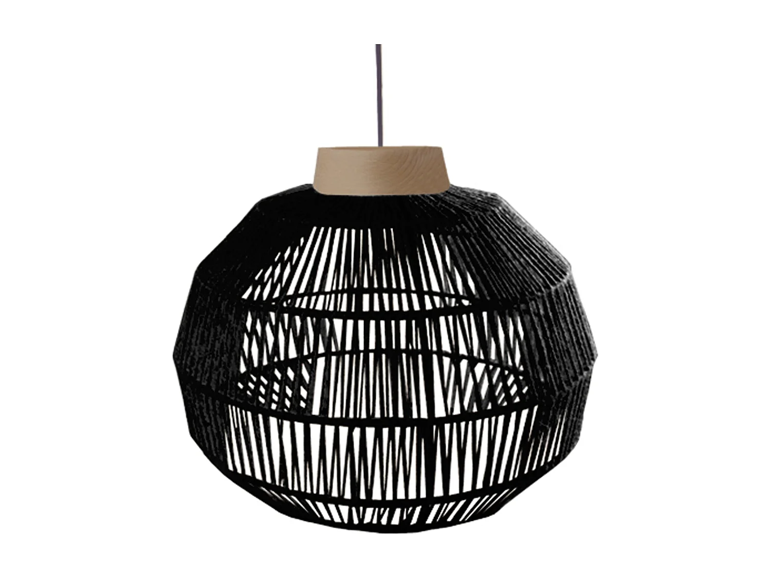 Lámpara de Pie TOSEL ,metal,madera,haya,Negro ,A195xD43xP110 cm