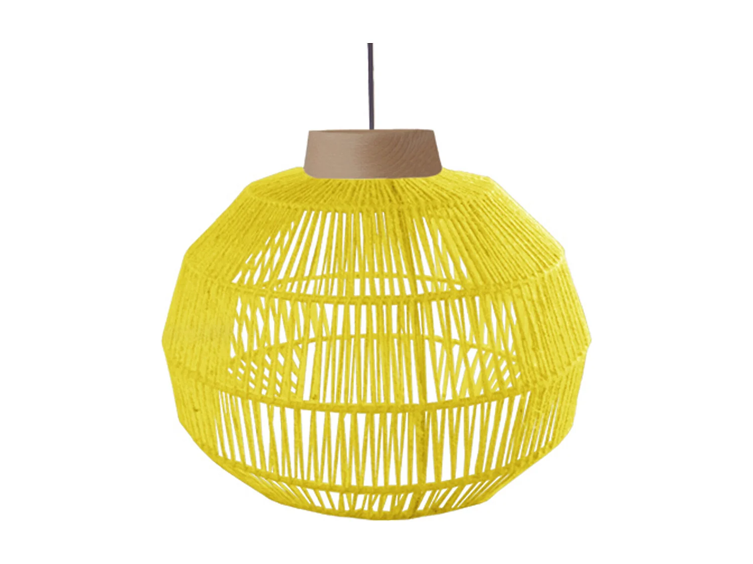 Lámpara de Pie TOSEL ,metal,madera,haya,AMARILLO,A195xD43xP110cm