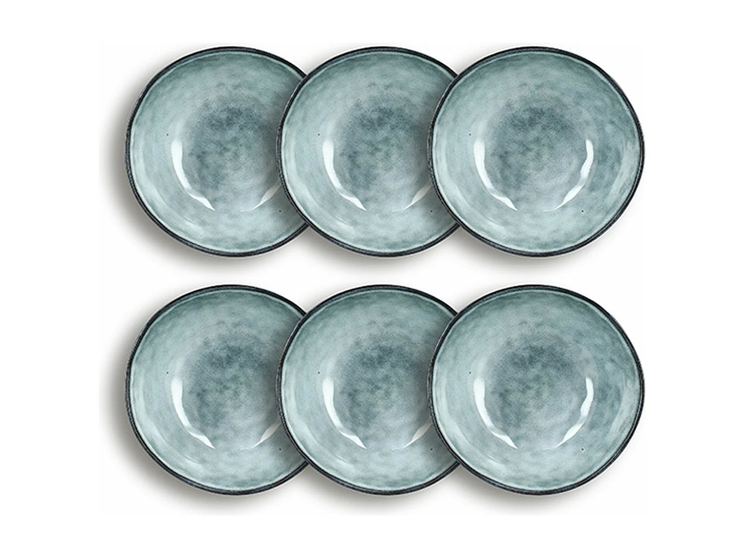 Ogo Living - Lot 6 Bols Aronal 500ml En Autres Ceramiques Bleu