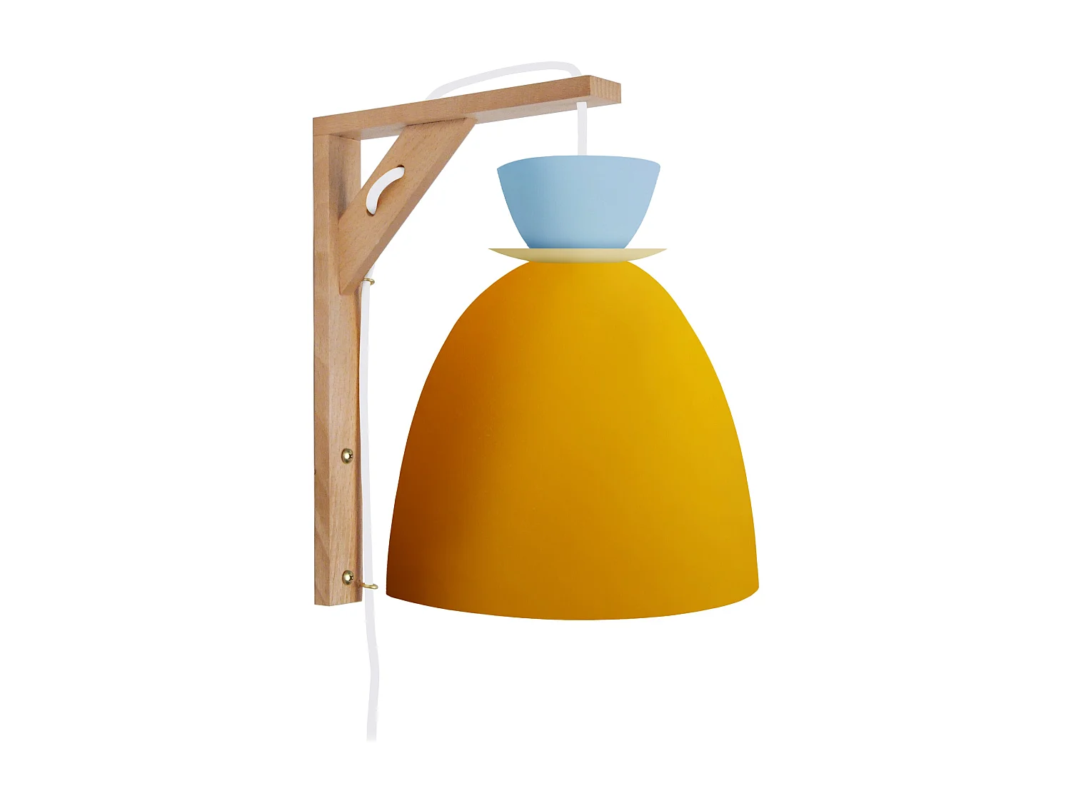 Aplique TOSEL ,madera,AMARILLO,A30xD24,5xP28cm