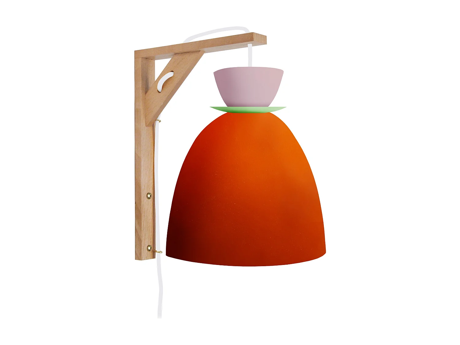 Applique TOSEL ,bois,Orange ,H30xD21,5xP28cm