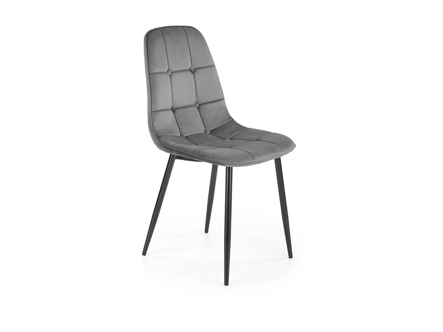 Chaise K417/Tissu-Velours/Gris