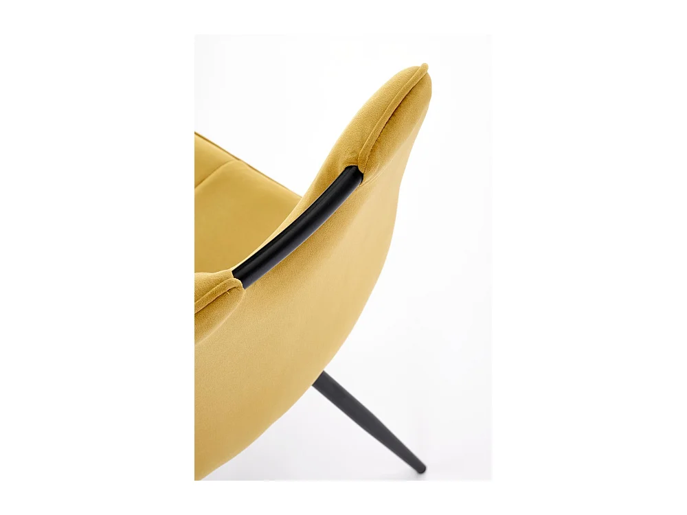 Chaise K521 /Tissu-Velours/Jaune