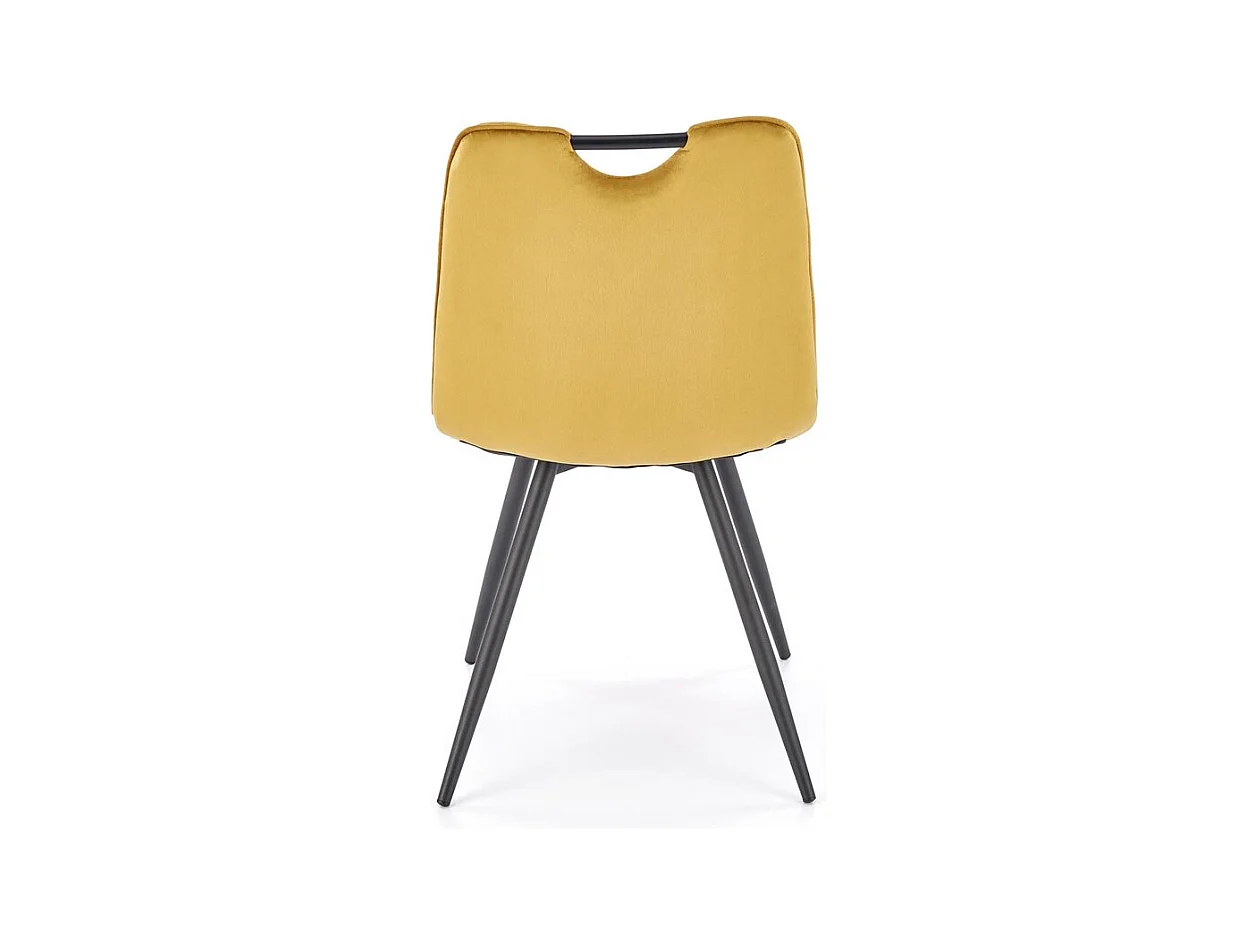 Chaise K521 /Tissu-Velours/Jaune