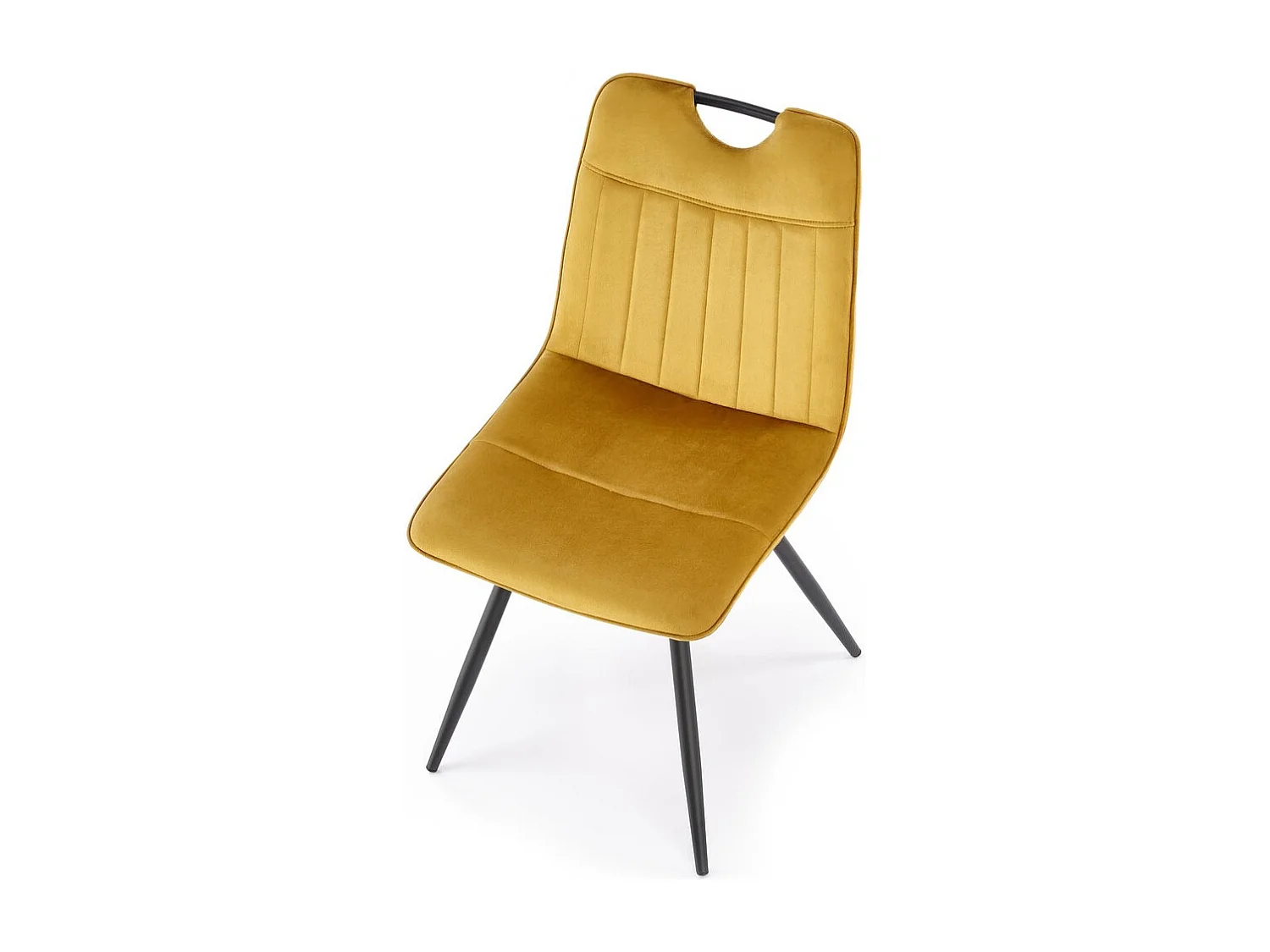 Chaise K521 /Tissu-Velours/Jaune
