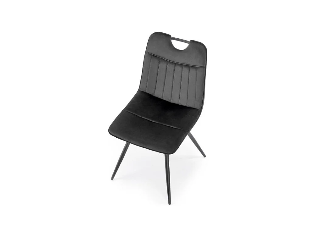 Krzesło tapicerowane K521 VELVET czarne