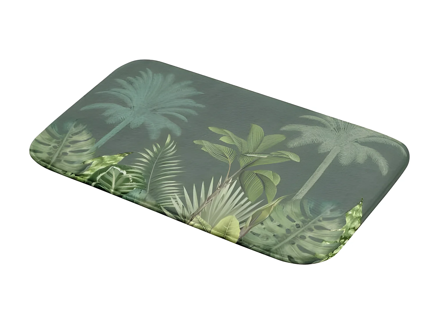 Tapis de Bain Imprimé "Vagabonde" 45x75cm Kaki