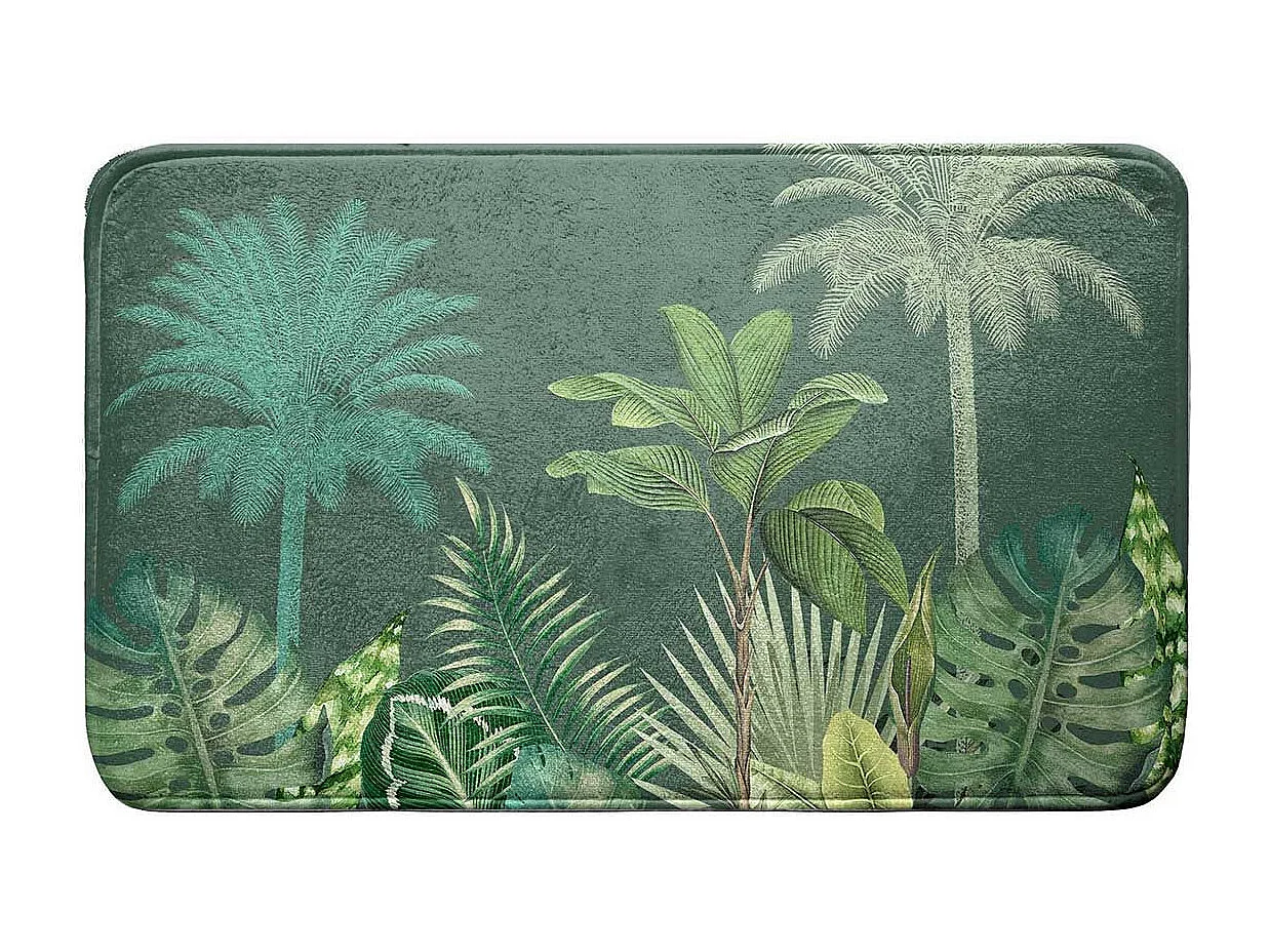 Tapis de Bain Imprimé "Vagabonde" 45x75cm Kaki