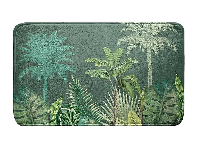 Tapis de Bain Imprimé "Vagabonde" 45x75cm Kaki