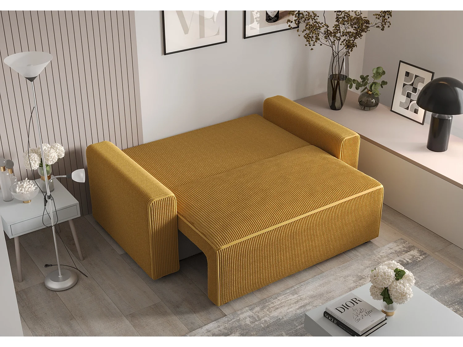 Sofa mit Schlaffunktion - 2 Sitzer - Rosa - MIRI-BIS