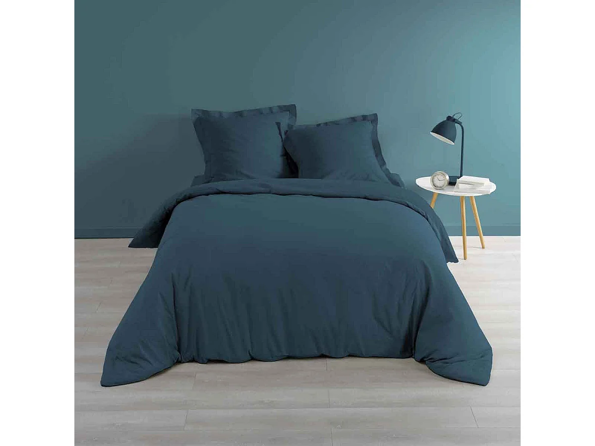 Housse de Couette "Percaline" 240x220cm Bleu