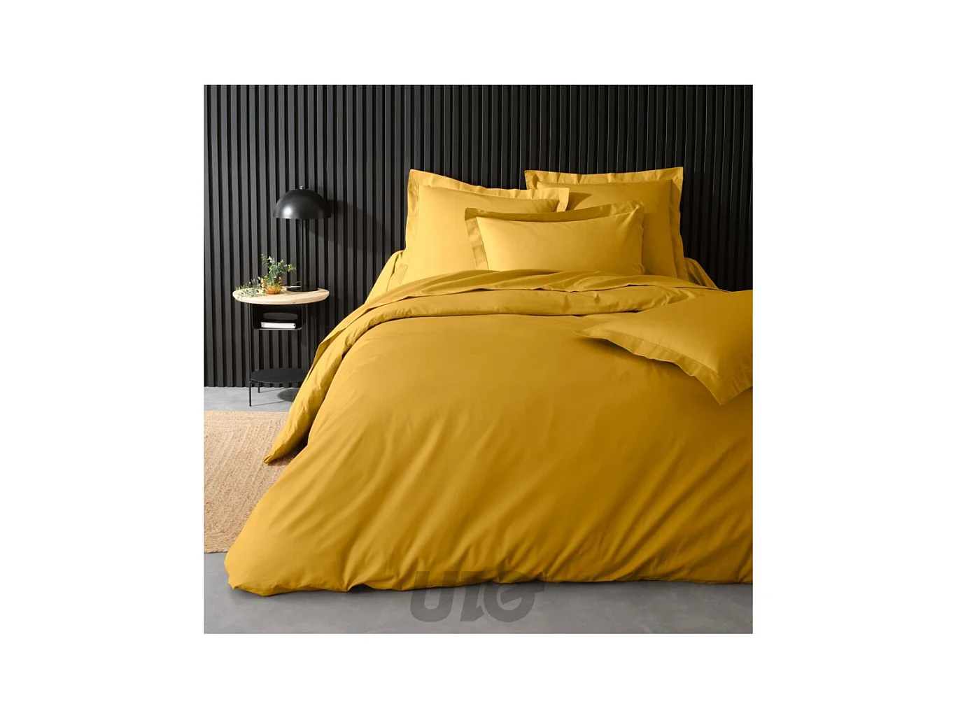 Housse de Couette "Percaline" 260x240cm Ocre