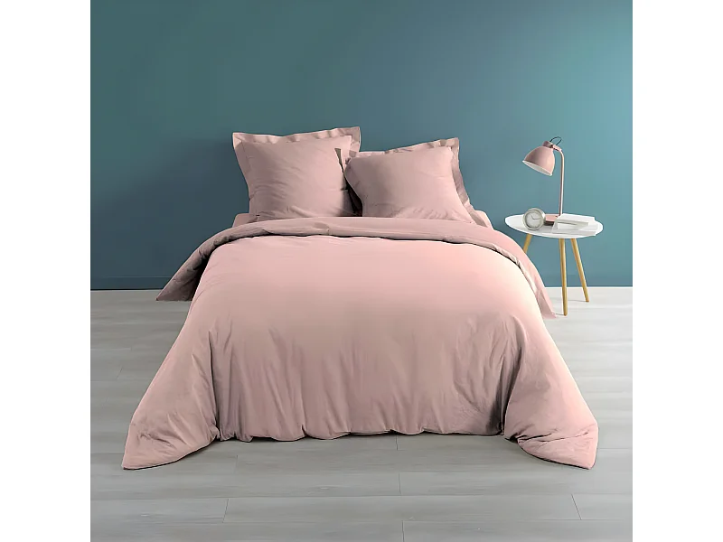 Housse de Couette "Percaline" 240x220cm Rose