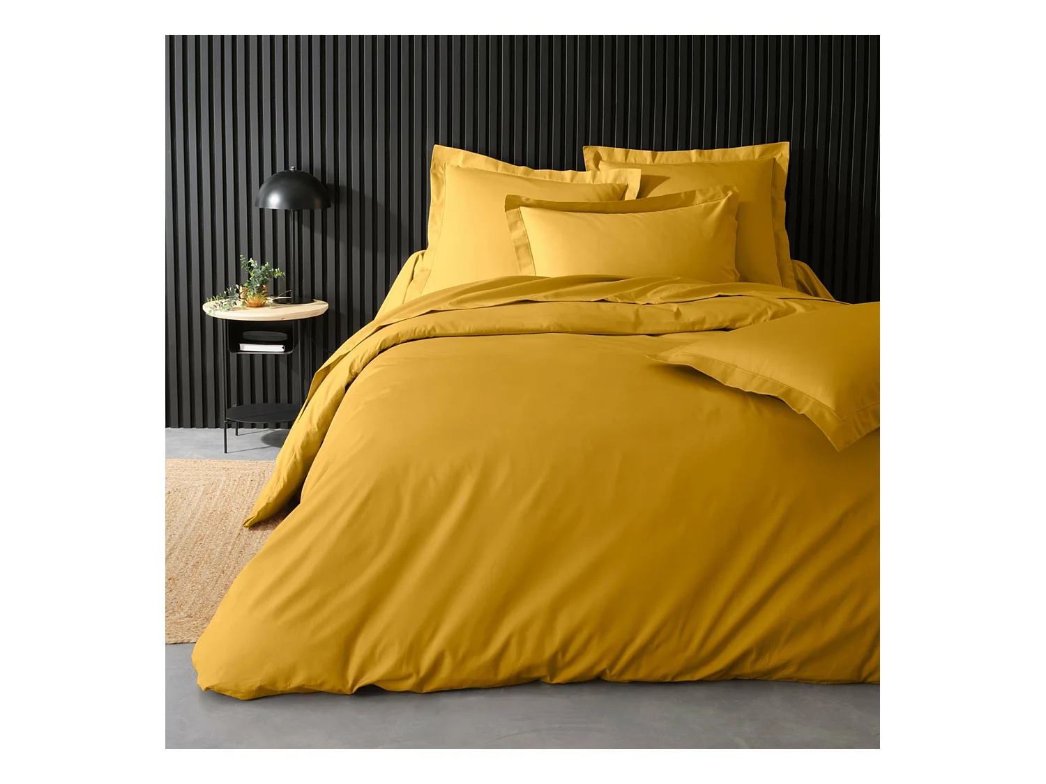 Housse de Couette "Percaline" 220x240cm Curry
