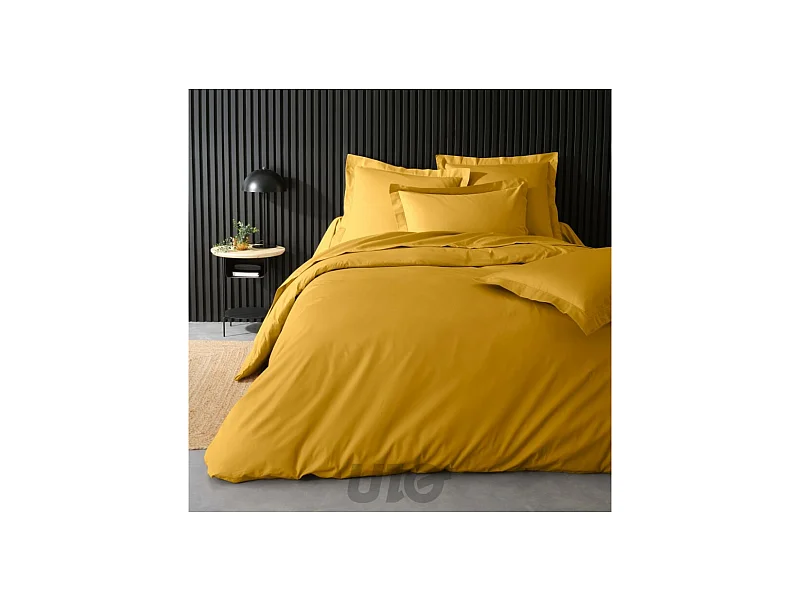 Bettbezug "Percaline" 240x220cm Ocker 100% Baumwolle Trend Rechteckig