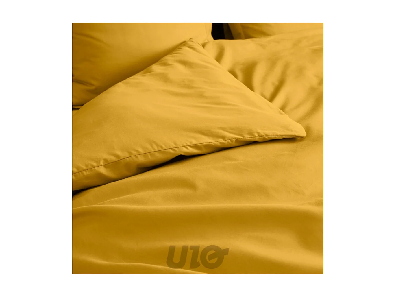 Bettbezug "Percaline" 240x220cm Ocker 100% Baumwolle Trend Rechteckig