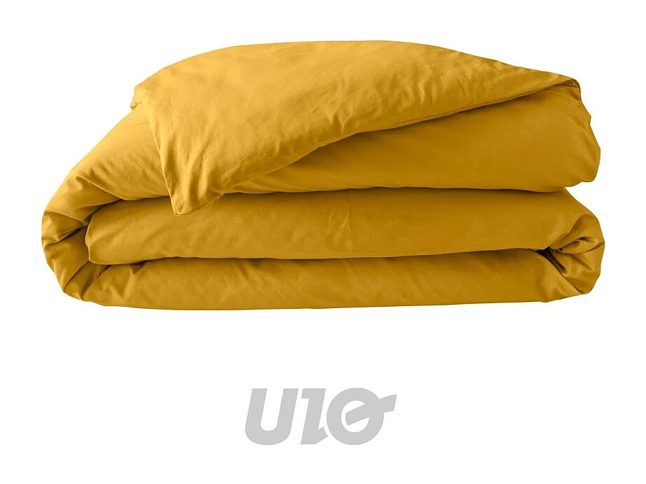 Bettbezug "Percaline" 240x220cm Ocker 100% Baumwolle Trend Rechteckig