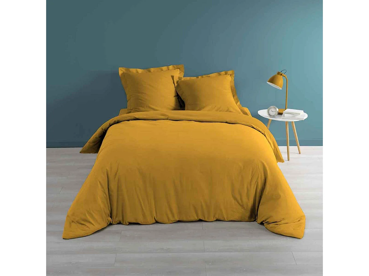 Housse de Couette "Percaline" 240x220cm Ocre