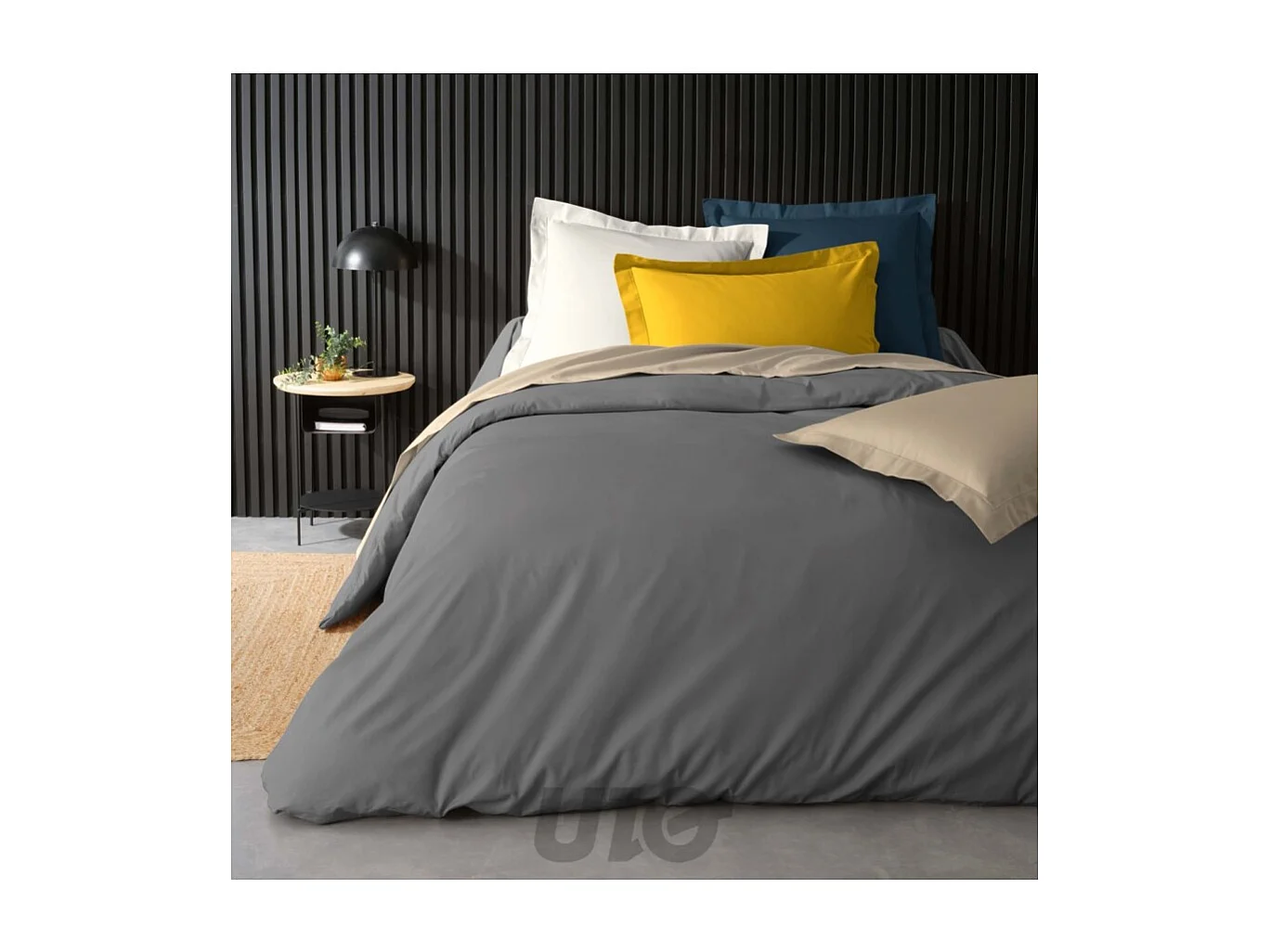 Housse de Couette "Percaline" 240x220cm Ocre