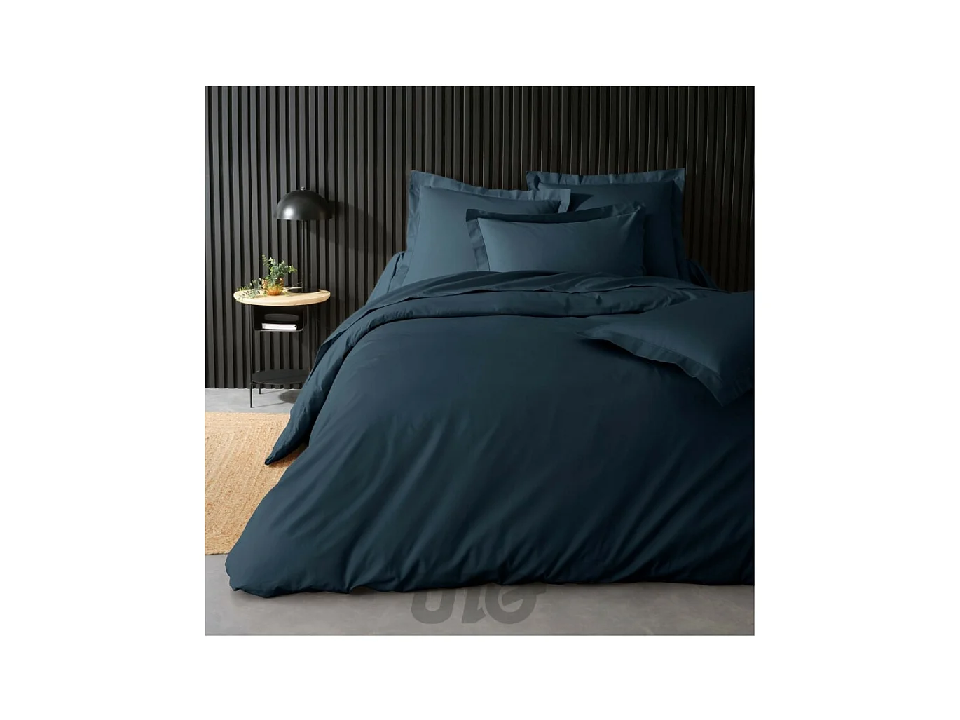 Housse de Couette "Percaline" 220x240cm Bleu Nuit
