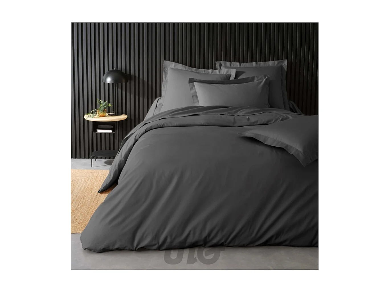 Housse de Couette "Percaline" 220x240cm Gris Acier