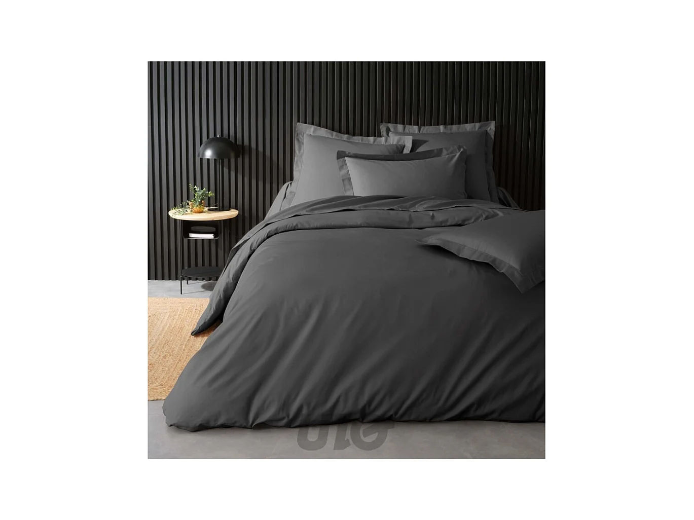 Housse de Couette "Percaline" 220x240cm Gris Acier