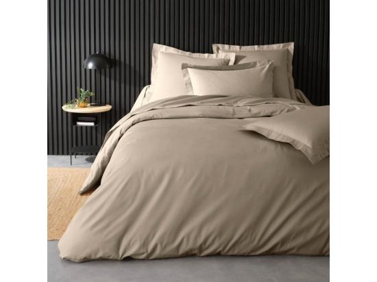 vente unique Housse de Couette "Percaline" 220x240cm Sable