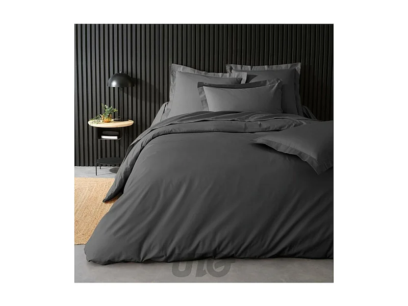 Housse de Couette "Percaline" 240x260cm Gris Acier