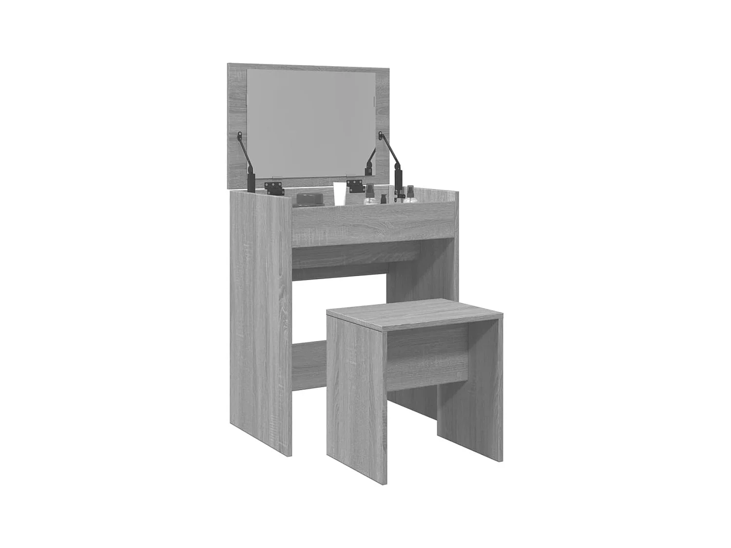 Toeletta e Sgabello Grigio Sonoma 60x40x113,5 cm