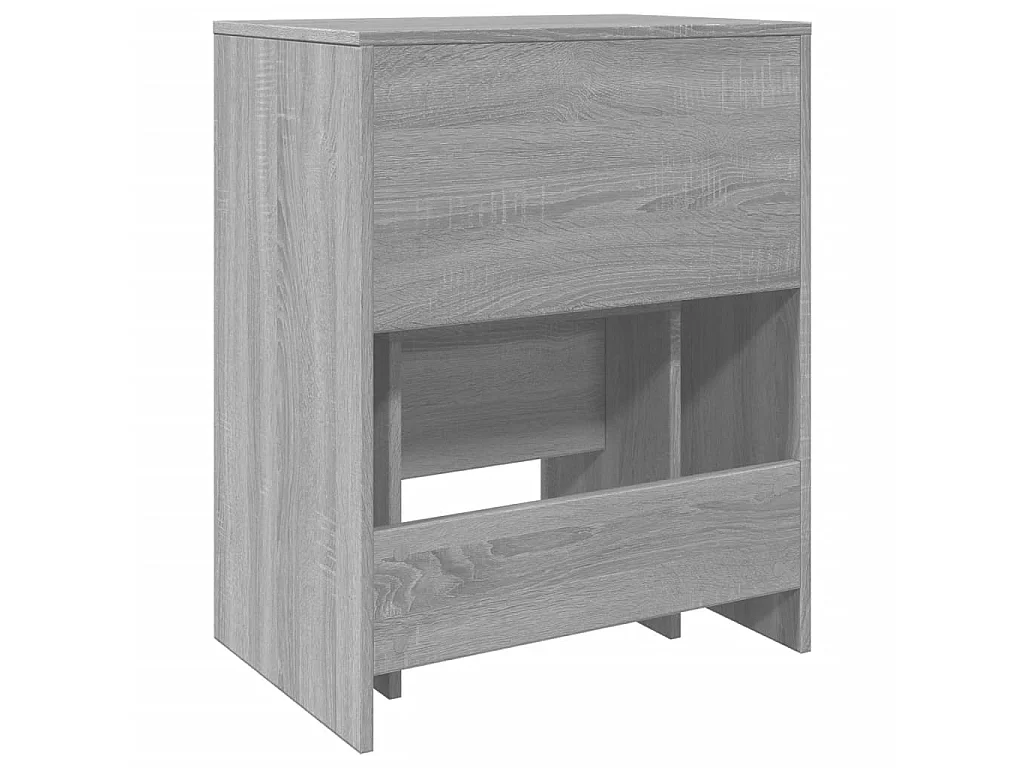 Kaptafel met krukje 60x40x113,5 cm grijs sonoma