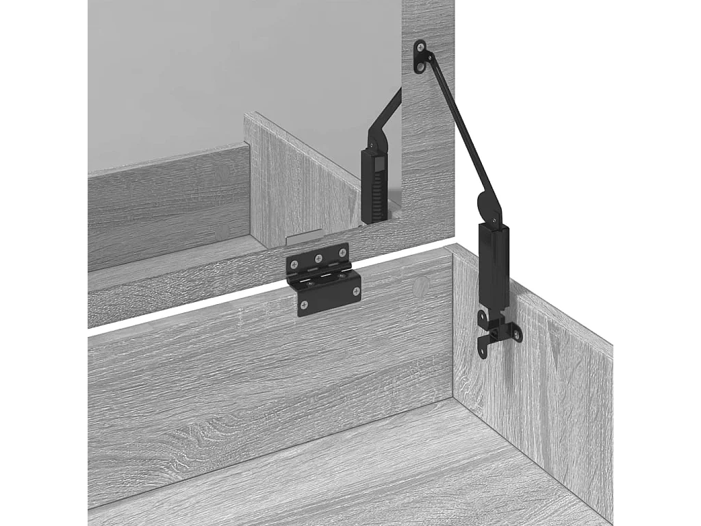 Kaptafel met krukje 60x40x113,5 cm grijs sonoma