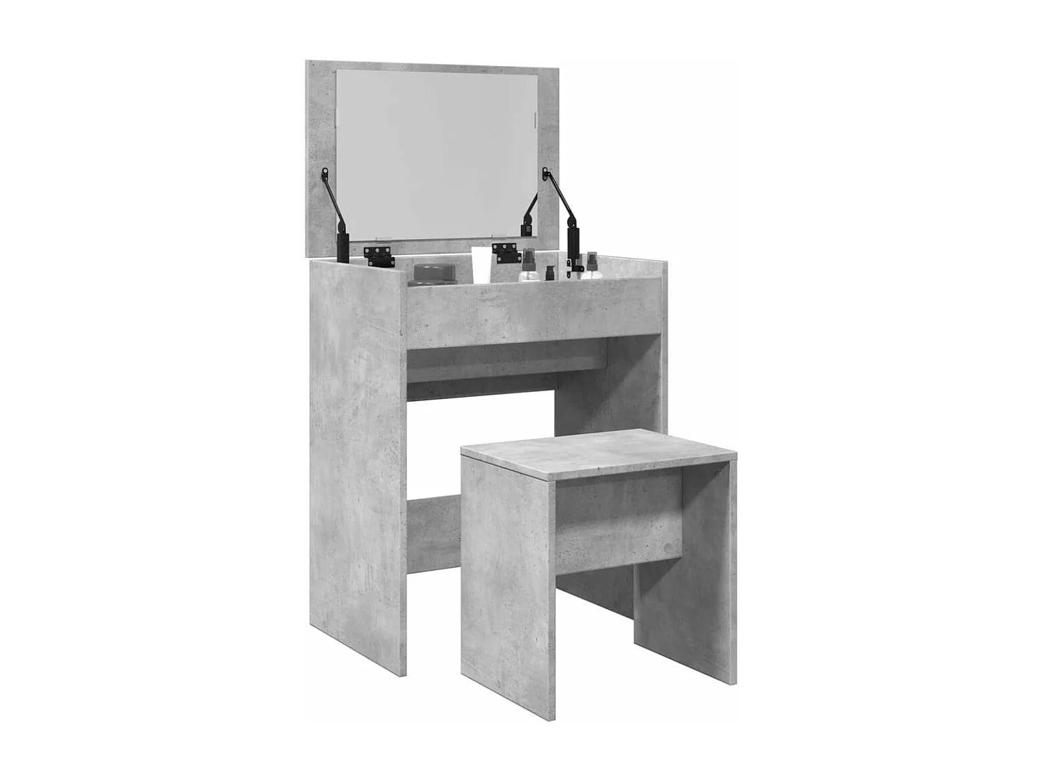 Kaptafel met krukje 60x40x113,5 cm betongrijs
