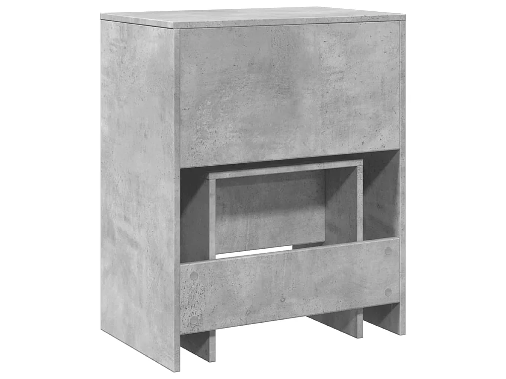 Kaptafel met krukje 60x40x113,5 cm betongrijs