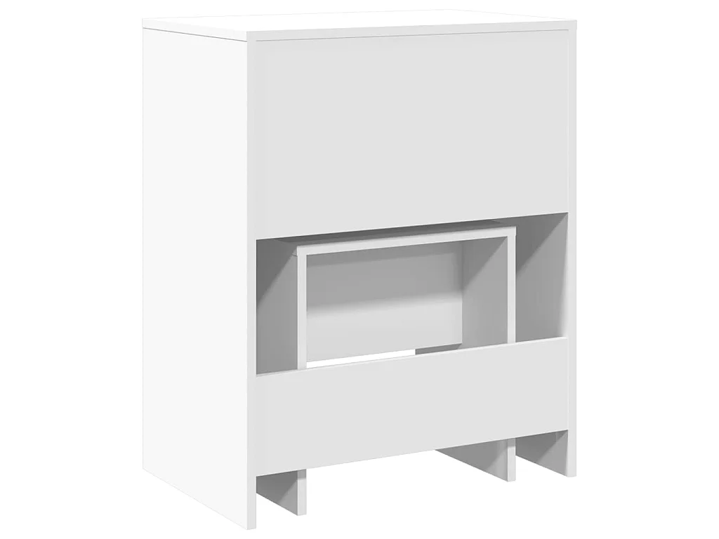 Coiffeuse et tabouret blanc 60x40x113,5 cm