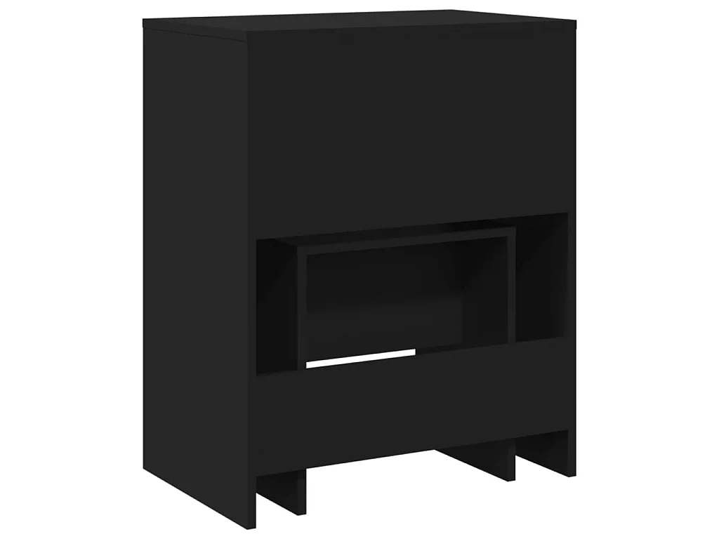 Toeletta e Sgabello Nero 60x40x113,5 cm