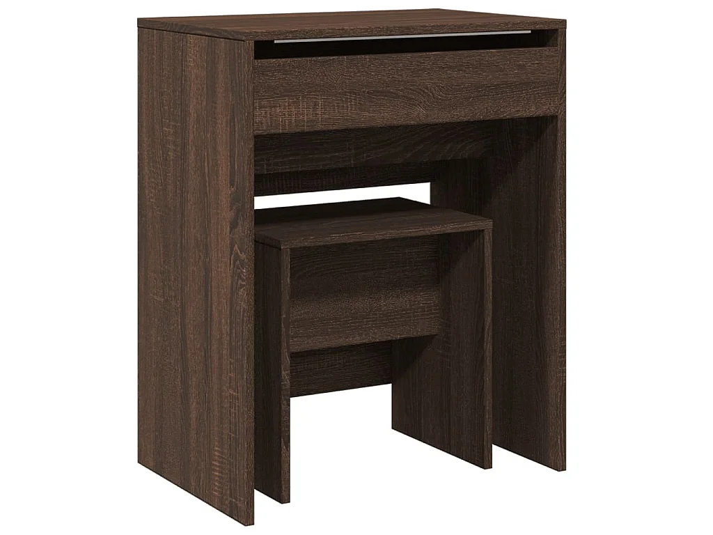 Schminktisch mit Hocker Braun Eichen-Optik 60x40x113,5 cm