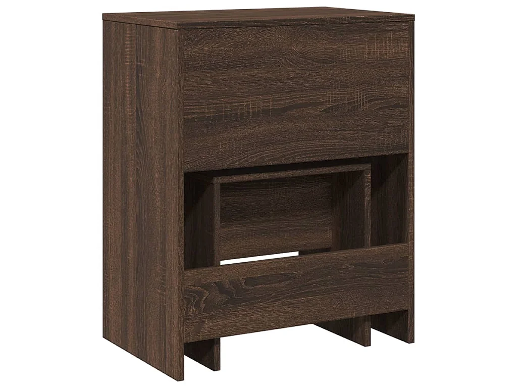 Schminktisch mit Hocker Braun Eichen-Optik 60x40x113,5 cm
