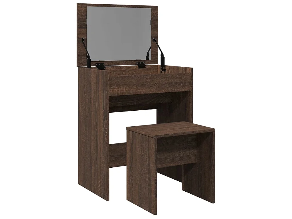 Schminktisch mit Hocker Braun Eichen-Optik 60x40x113,5 cm