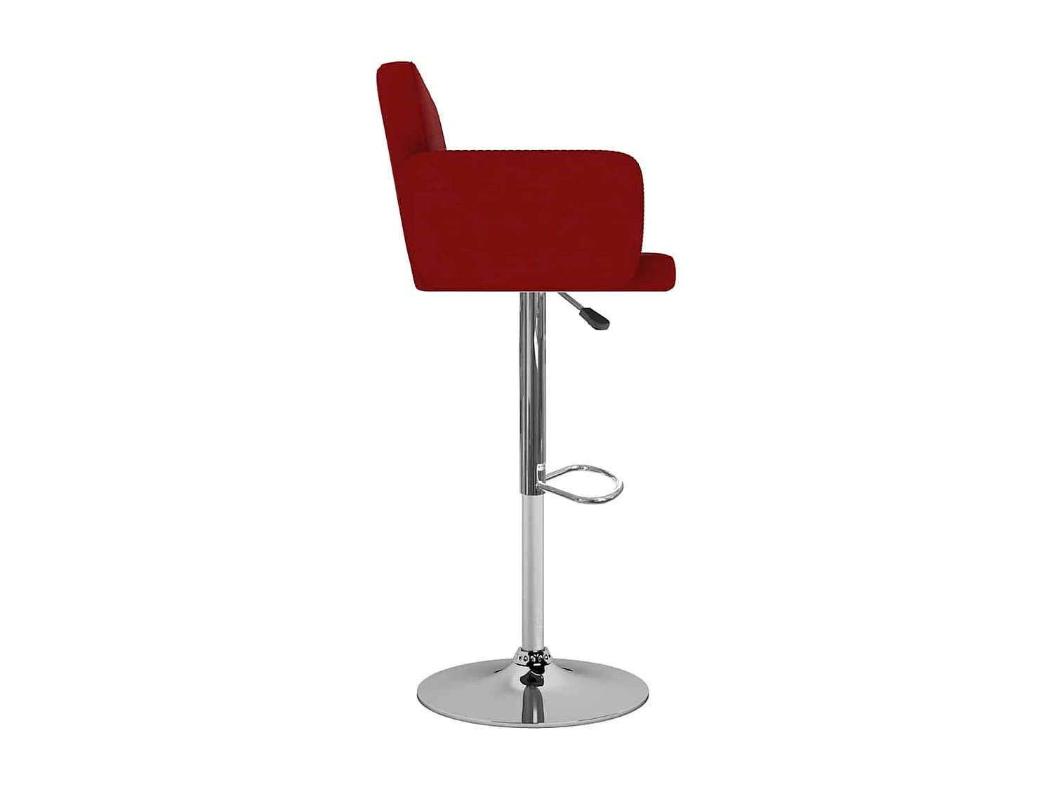 Tabourets de bar lot de 2 rouge bordeaux similicuir