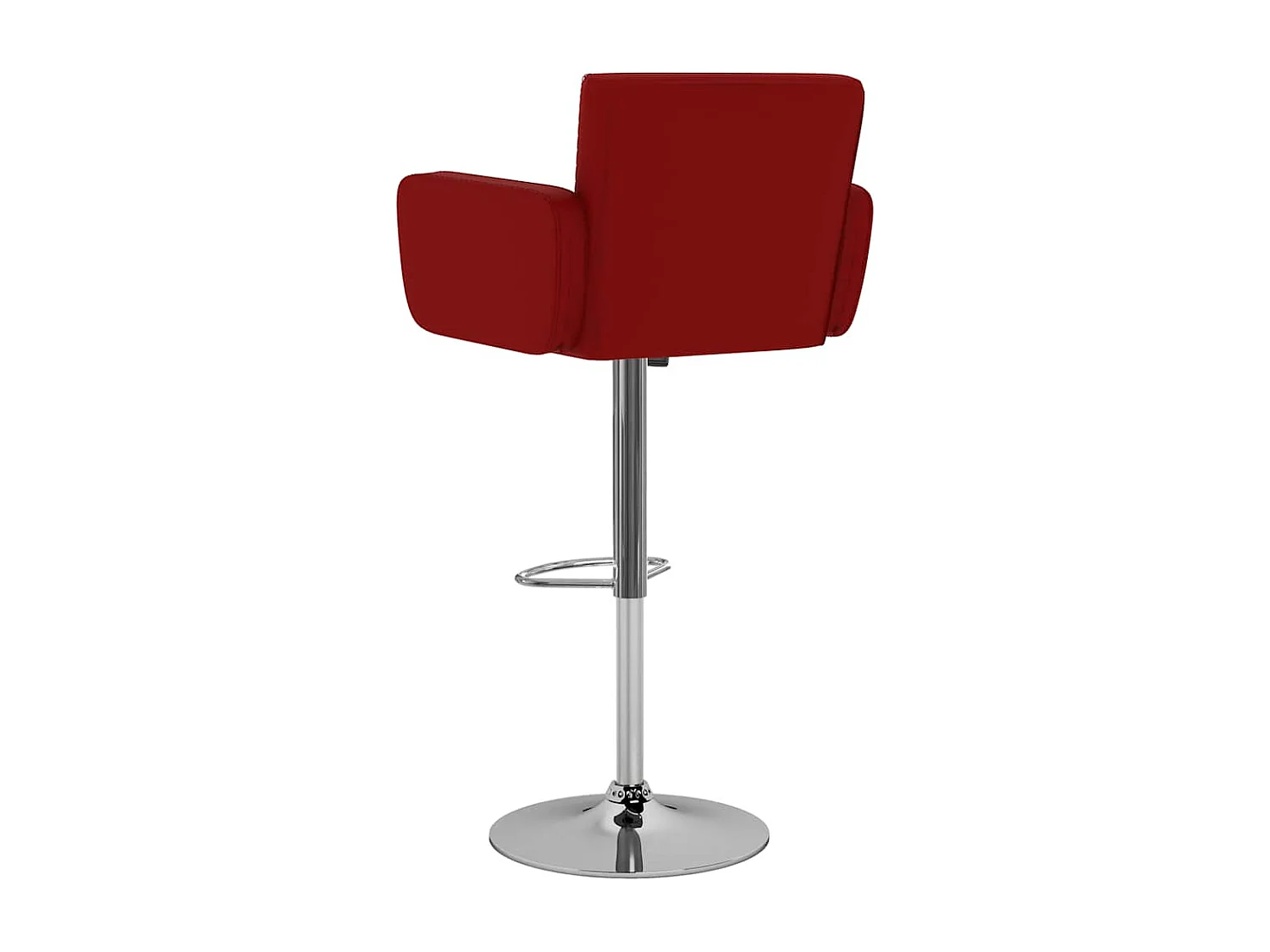 Tabourets de bar lot de 2 rouge bordeaux similicuir