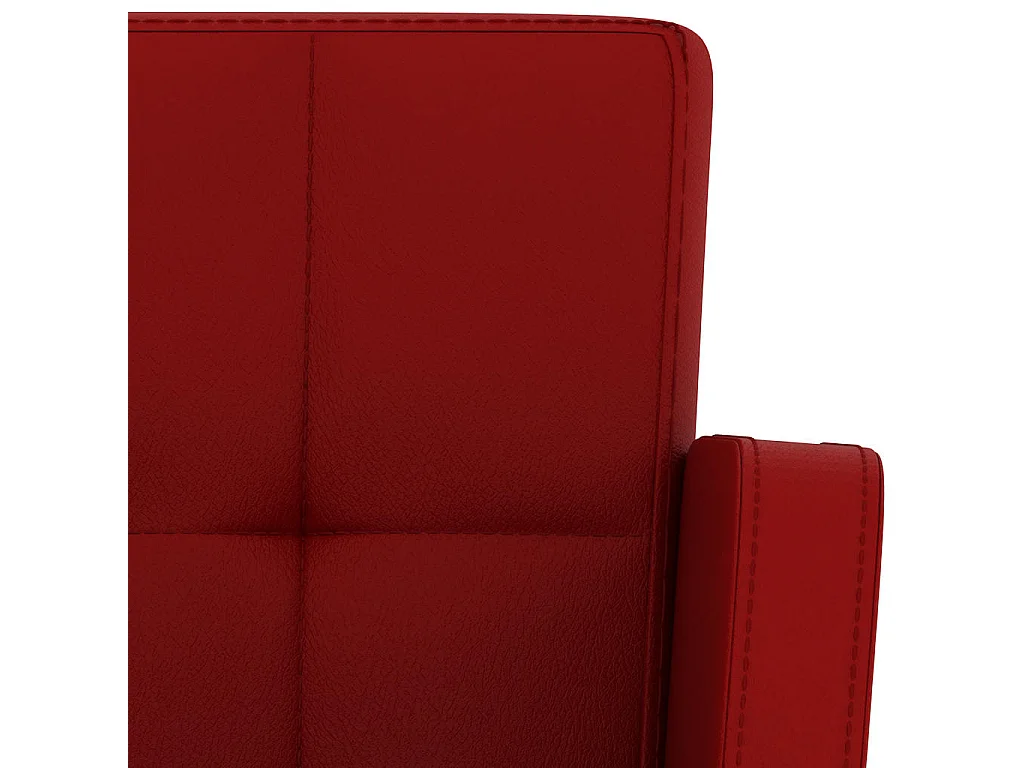 Tabourets de bar lot de 2 rouge bordeaux similicuir